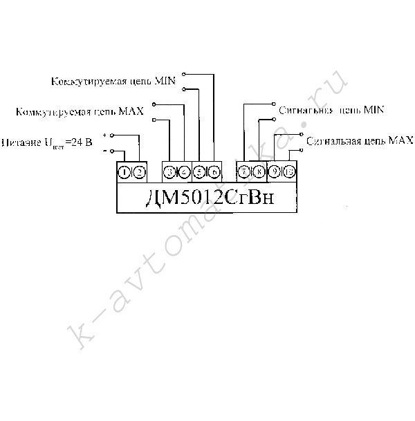 DM5012VnKc Схема подключения внешних электрических соединений