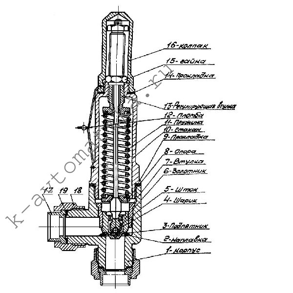 Предохранительный клапан рисунок