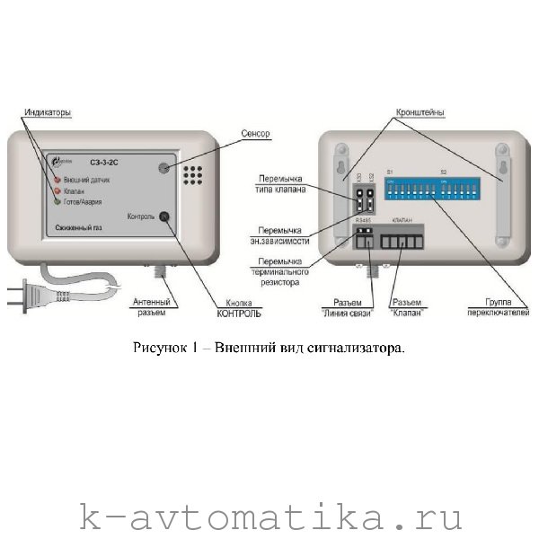 Сз 1 сигнализатор загазованности схема подключения